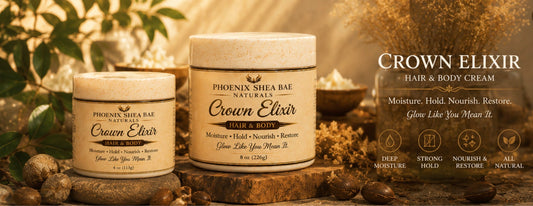 Crown Elixir Hair & Body Cream – Deep Moisture, Nourish & Restore | Soft Skin, Healthy Hair, Natural Glow