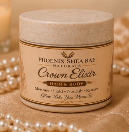 Crown Elixir Hair & Body Cream – Deep Moisture, Nourish & Restore | Soft Skin, Healthy Hair, Natural Glow